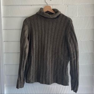 L.L bean turtleneck army green sweater size M/L